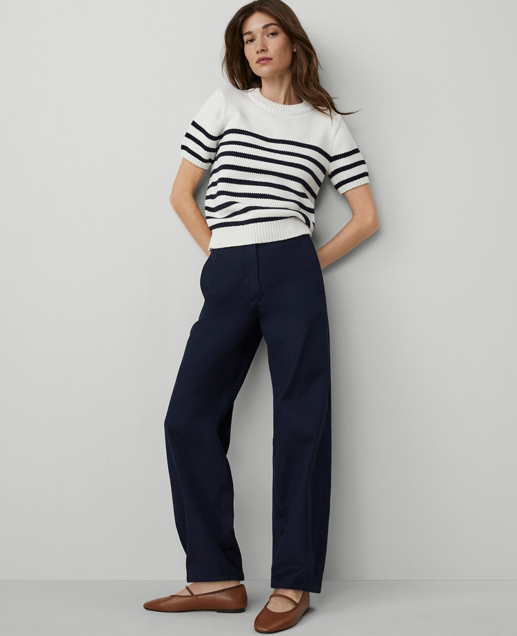 Petite Weekend Collection Seamed Barrel Ankle Pant