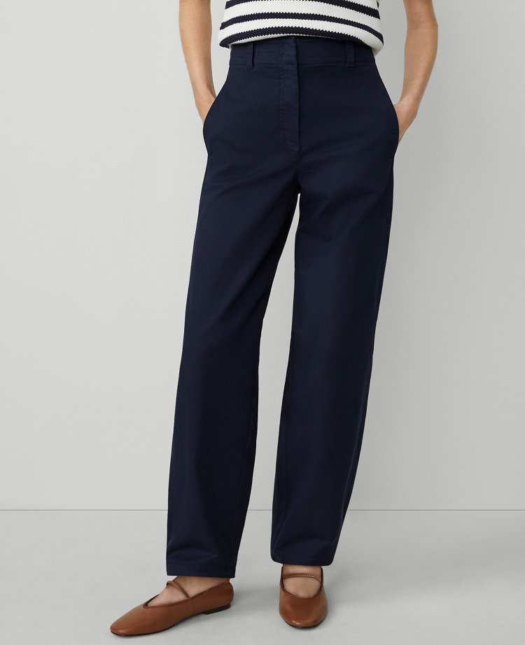 Petite Weekend Collection Seamed Barrel Ankle Pant