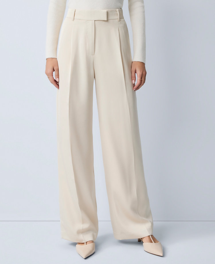 The Pleated Trouser in Satin