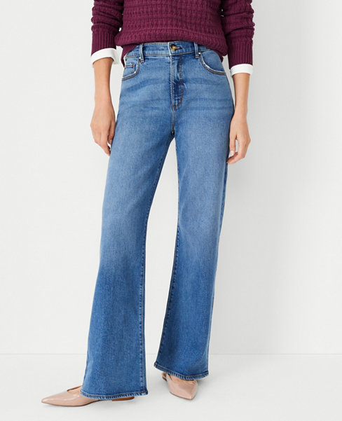 High Rise Wide Leg Jeans in Classic Mid Wash