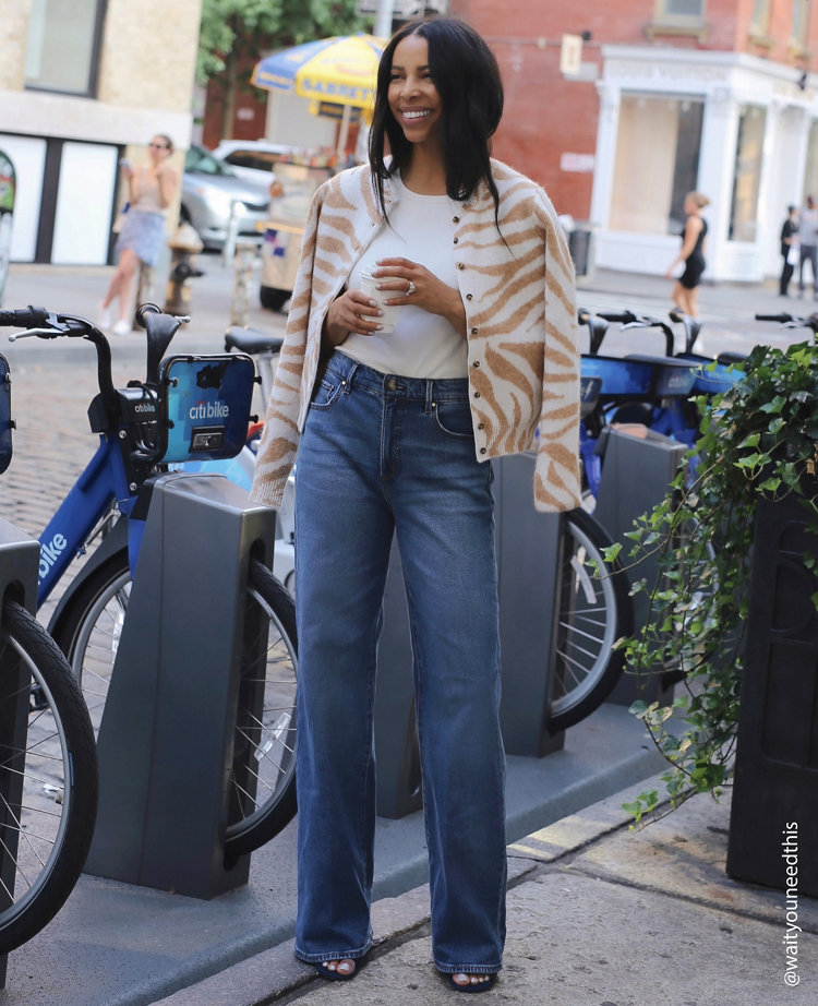 High Rise Wide Leg Jeans in Classic Mid Wash