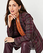 The Greenwich Blazer in Brushed Plaid Wool Blend carousel Product Image 3