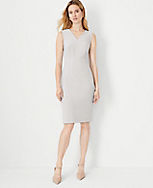 The Double V Seamed Sheath Dress in Bi-Stretch carousel Product Image 1