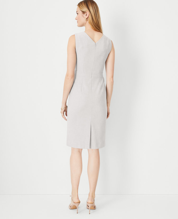 The Double V Seamed Sheath Dress in Bi-Stretch