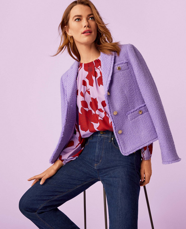 Lilac on sale tweed jacket