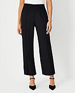 The Pintucked Easy Straight Ankle Pant in Crepe carousel Product Image 1