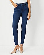 Fresh Cut Mid Rise Skinny Jeans in Dark Stone Wash carousel Product Image 1