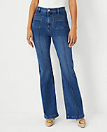 High Rise Flare Jeans in Luxe Medium Wash carousel Product Image 1