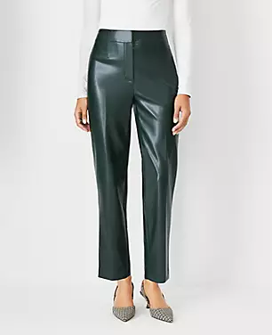 The Lana Slim Pant in Faux Leather carousel Product Image 1