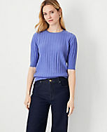Ribbed Elbow Sleeve Sweater carousel Product Image 1