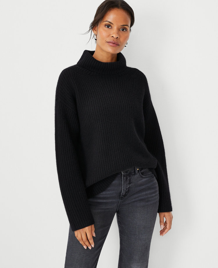 Our Famous Cashmere Ribbed Turtleneck Sweater