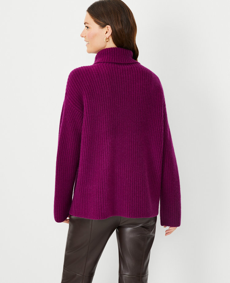 Cashmere clearance ribbed turtleneck