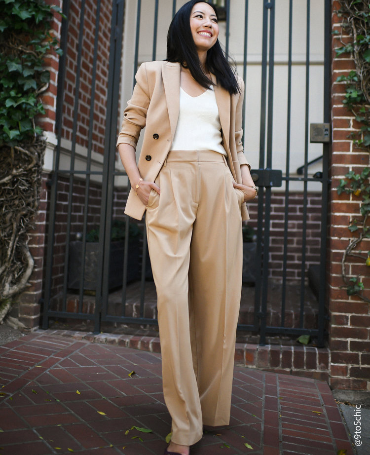 Pleated Wide Leg Trousers