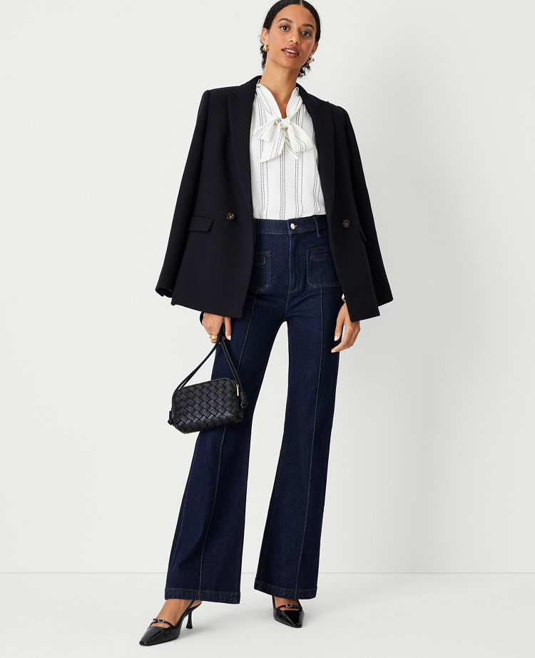 Fall Denim Trend- Ann Taylor Flare Trouser Jeans - Dreaming Loud