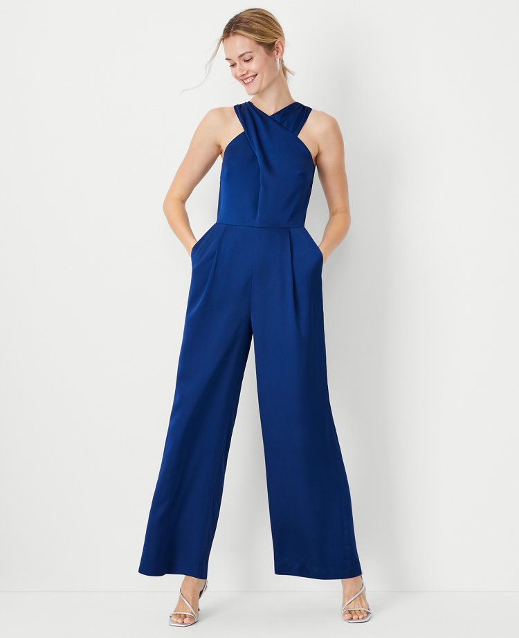 Crossover Halter Jumpsuit