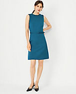 The Petite Belted A-Line Dress in Double Knit carousel Product Image 1