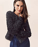 Shimmer Cropped Open Cardigan carousel Product Image 4