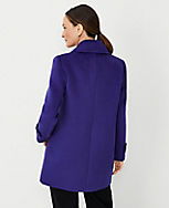 Wool Blend Notched Collar Peacoat carousel Product Image 2