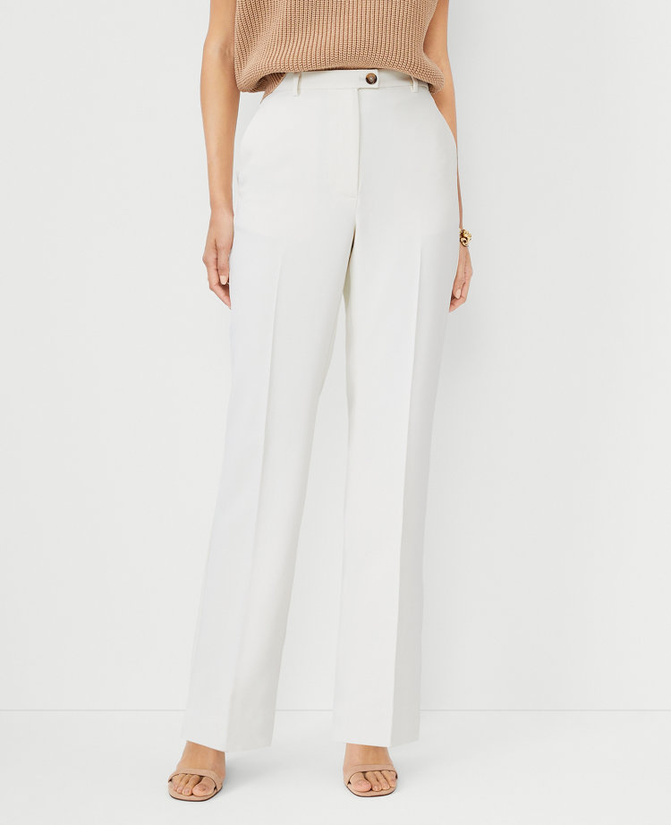 The Petite Slim Straight Pant in Crepe - Curvy Fit