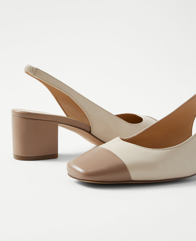 Bossy Cap Toe Lower Block Heel Pump