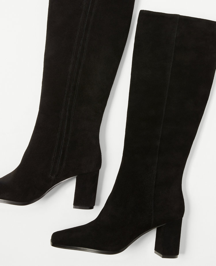 Square Toe Suede Boots