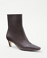 Skinny Heeled Leather Booties carousel Product Image 1