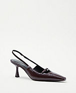 Buckle Strap Patent Slingback Pumps carousel Product Image 1