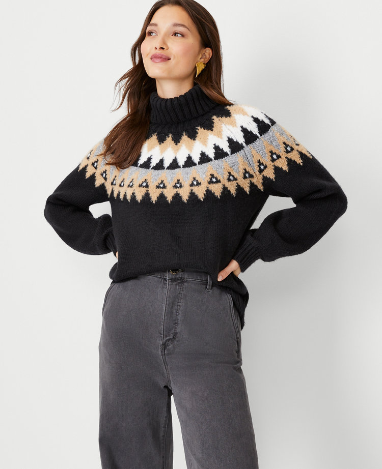 Fair Isle Turtleneck Sweater