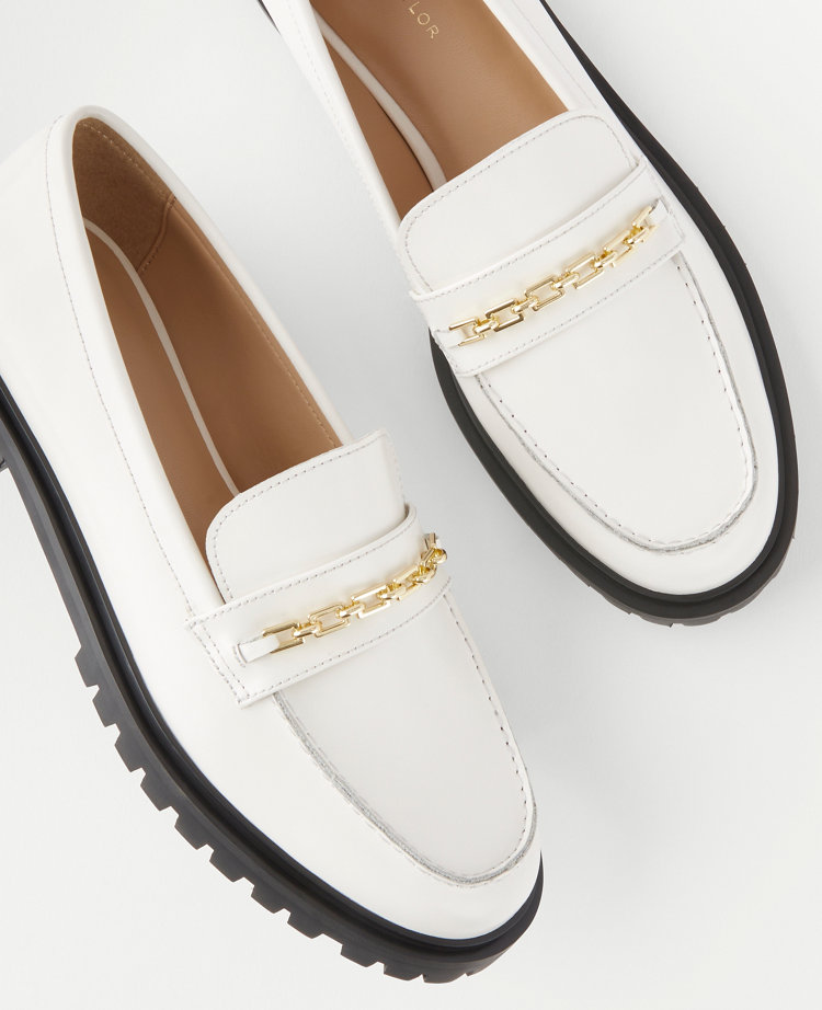 Chain Leather Loafers