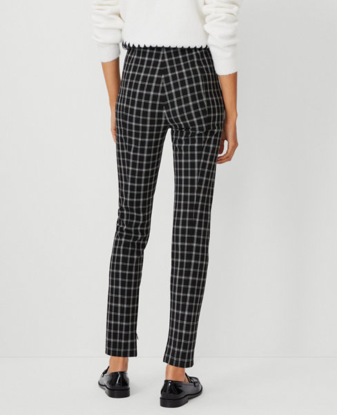 The Side Zip Pencil Pant in Plaid