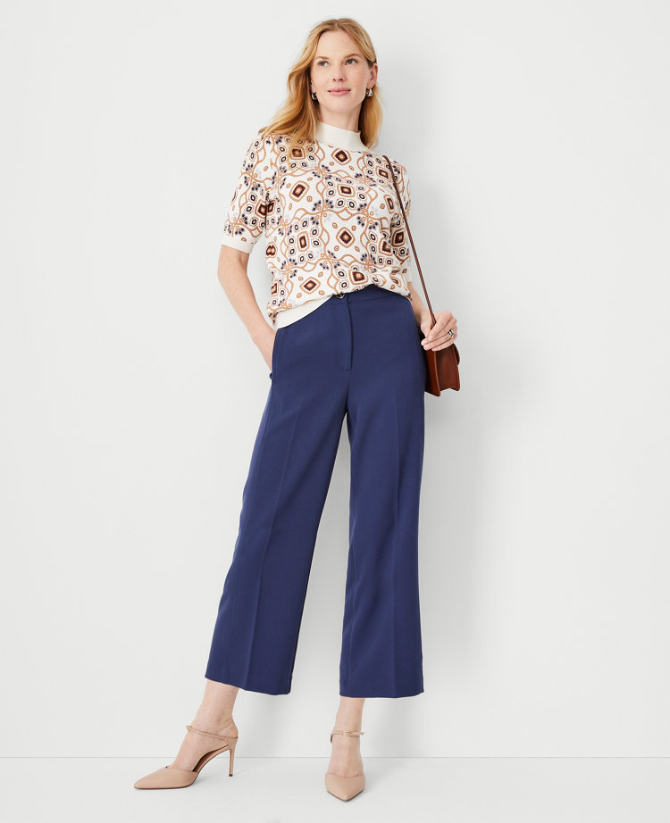 Ann taylor wide 2025 leg crop pants