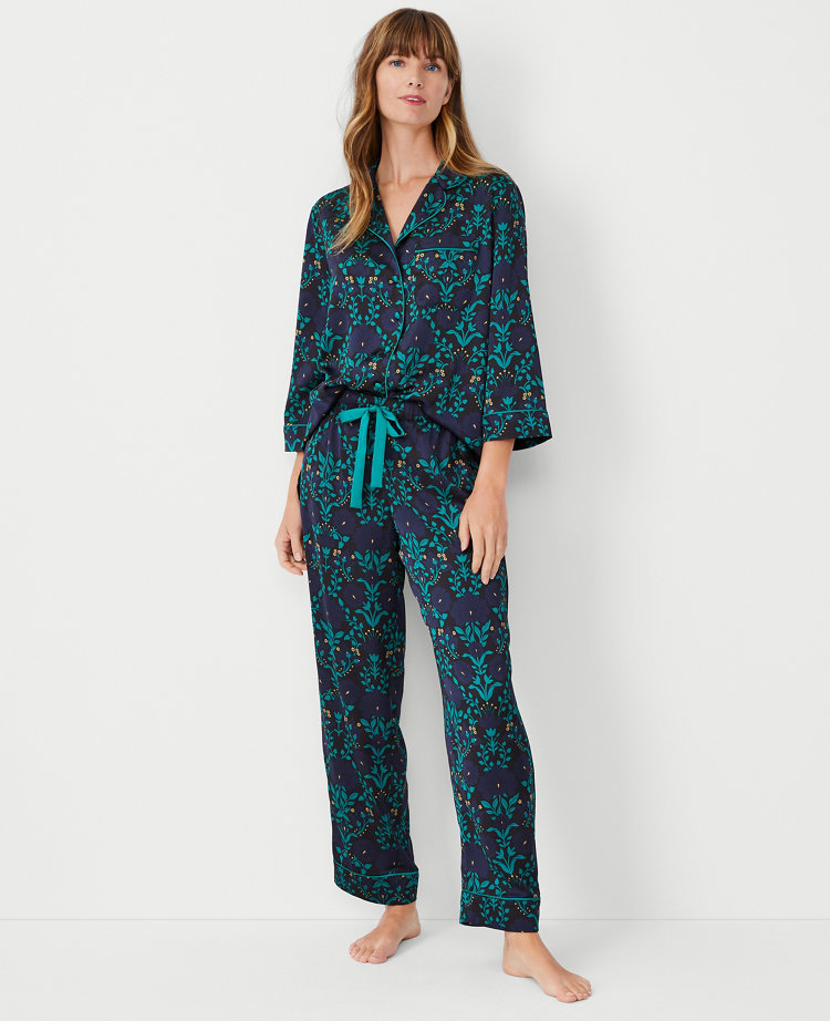 ANN TAYLOR Sleepwear  Botanical Pajama Set Winter White - Womens