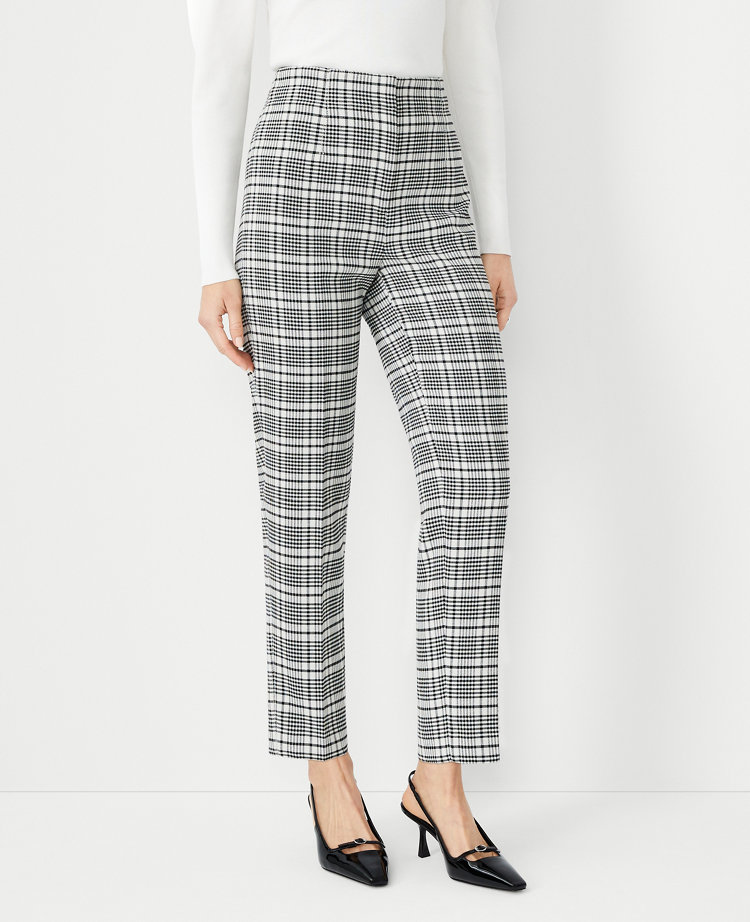 The Petite Side Zip Pencil Pant in Plaid