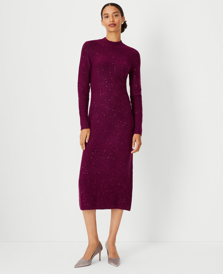 Ann taylor shop burgundy dress