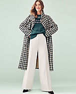 Houndstooth Funnel Neck Double Breasted Coat carousel Product Image 4