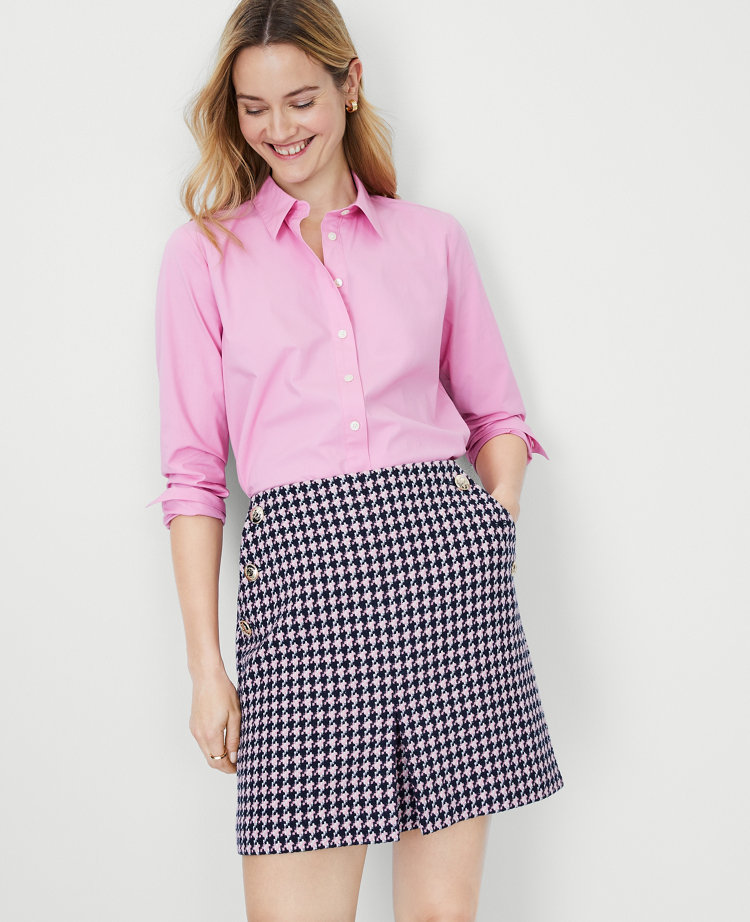 Houndstooth Sailor Pocket Skirt