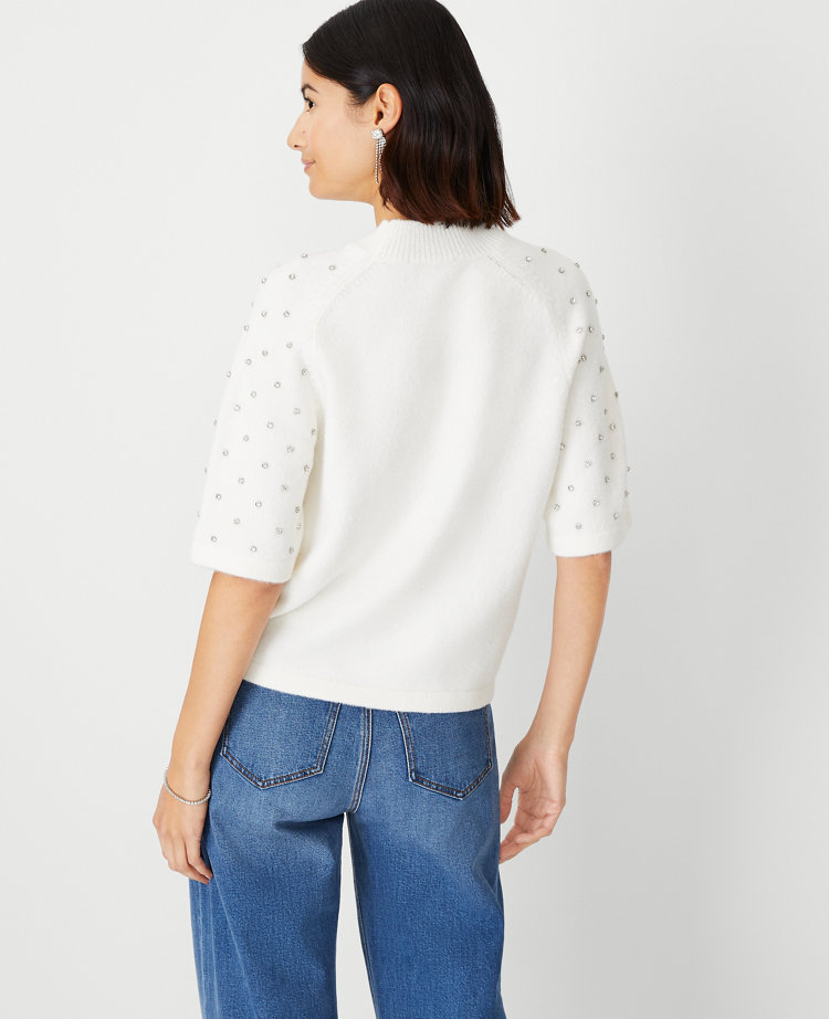 Embellished Raglan Sleeve Sweater