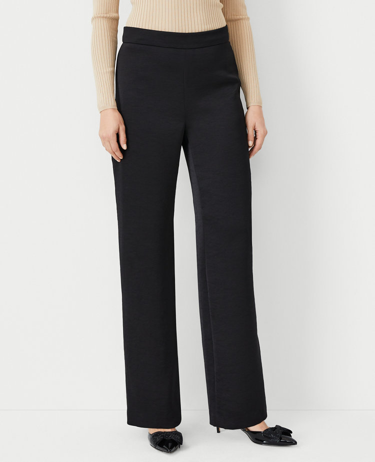 Side zip on sale wide leg trousers