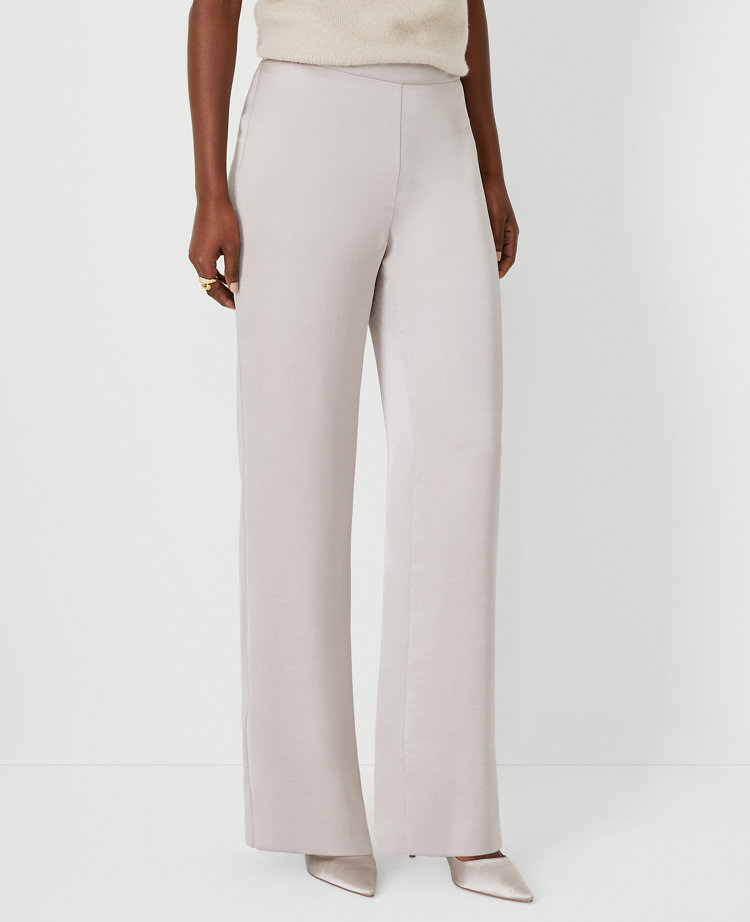 Side Zip Sateen Pants