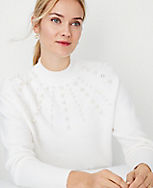 Pearlized Mock Neck Sweater carousel Product Image 3