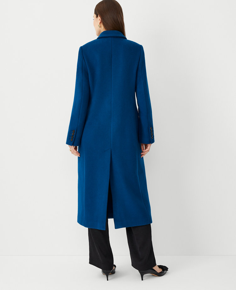 Teal best sale wool coat