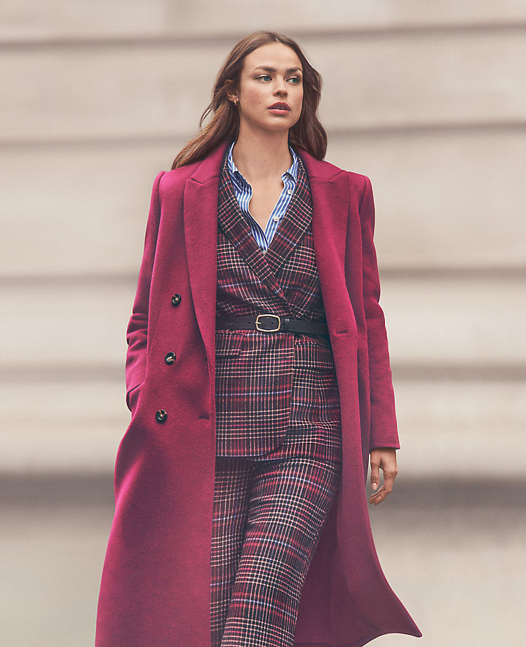 Studio Collection Wool Blend Chesterfield Coat