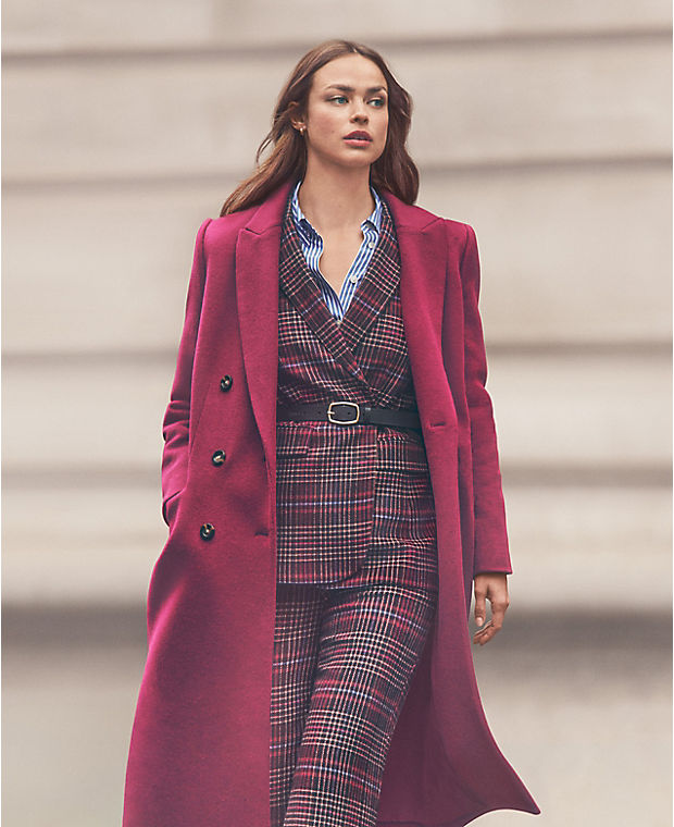 Wool Cashmere Blend Chesterfield Coat