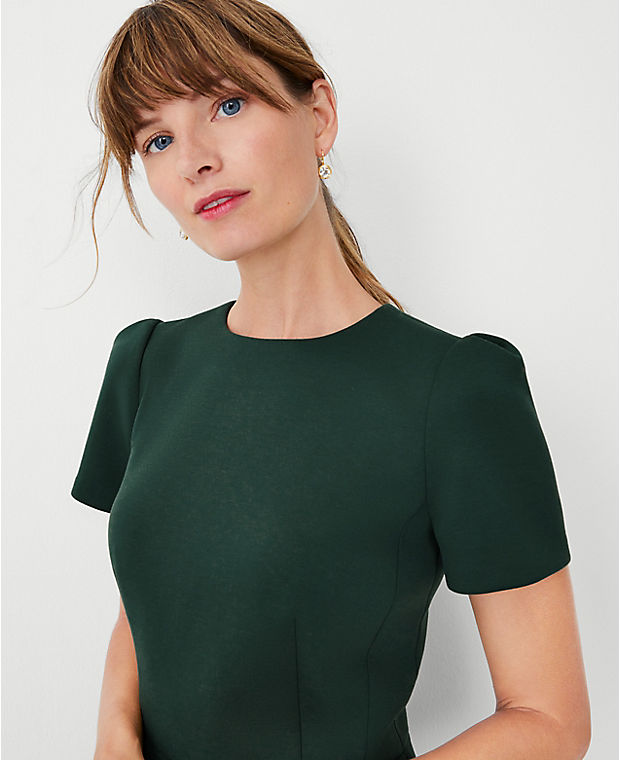 The Crew Neck A-Line Dress in Double Knit