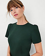 The Crew Neck A-Line Dress in Double Knit carousel Product Image 3