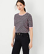 Houndstooth Sweater Tee carousel Product Image 1