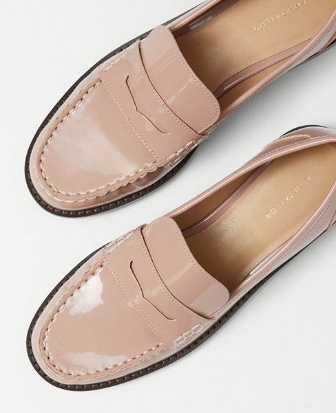 Gathered Seam Penny Loafers