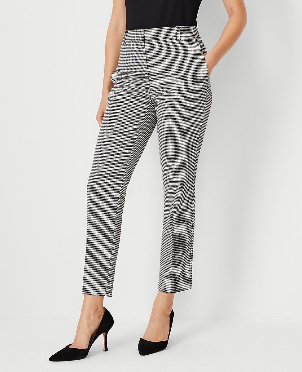 The Mid Rise Eva Ankle Pant in Houndstooth