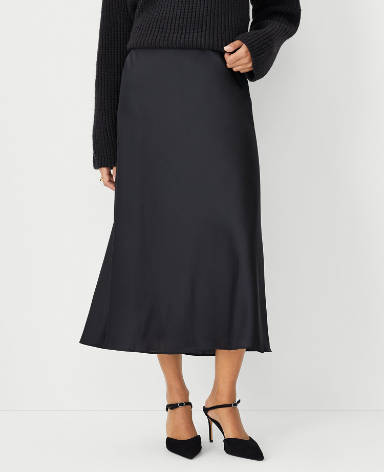 Bias Midi Slip Skirt