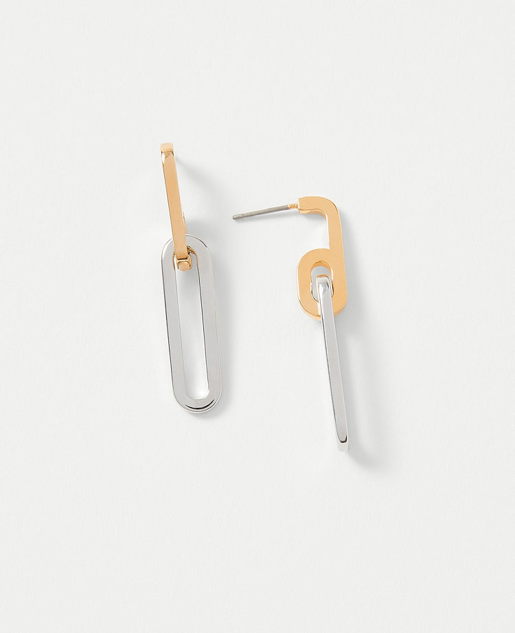 Two Tone Link Earrings